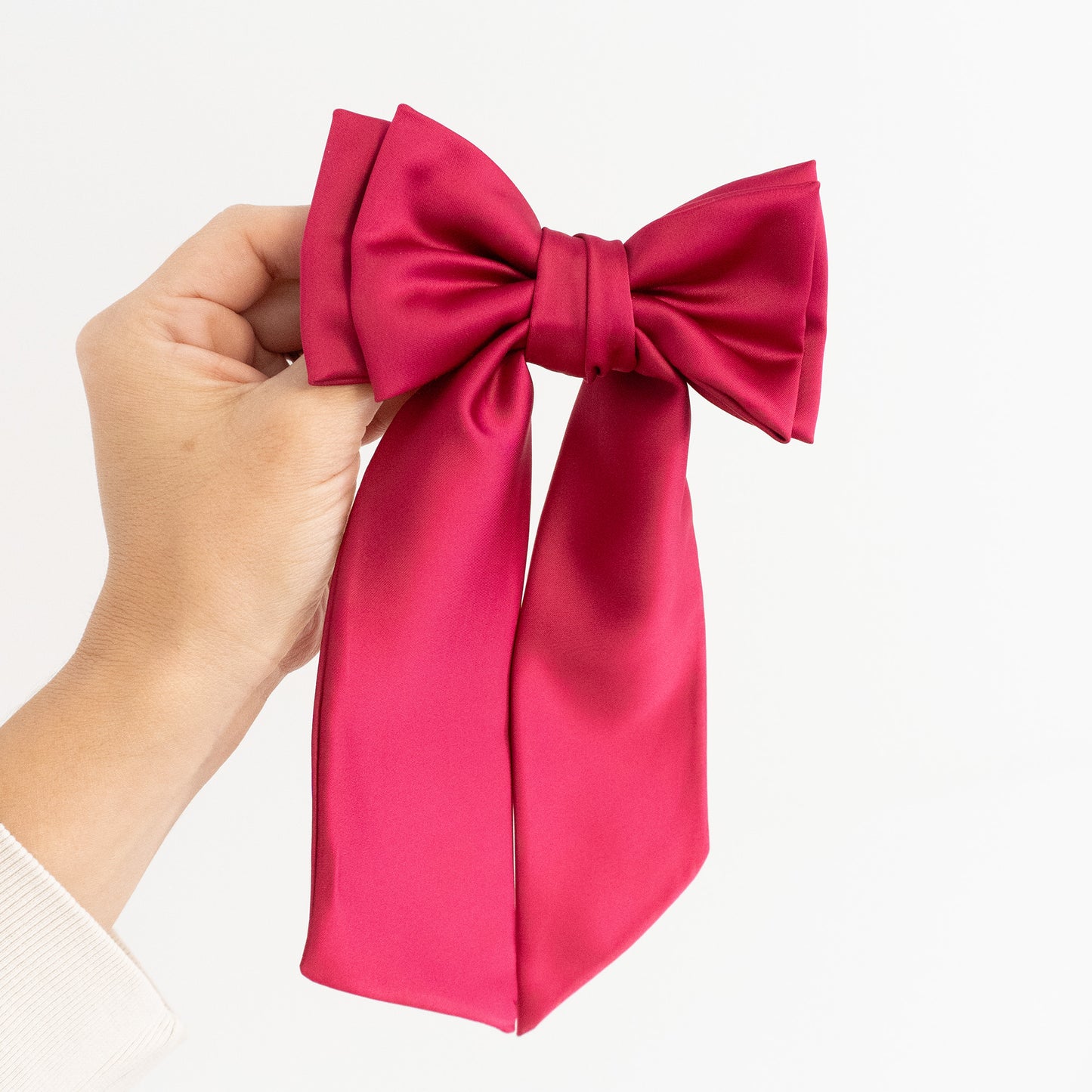 Bright Burgundy Oversized Bow