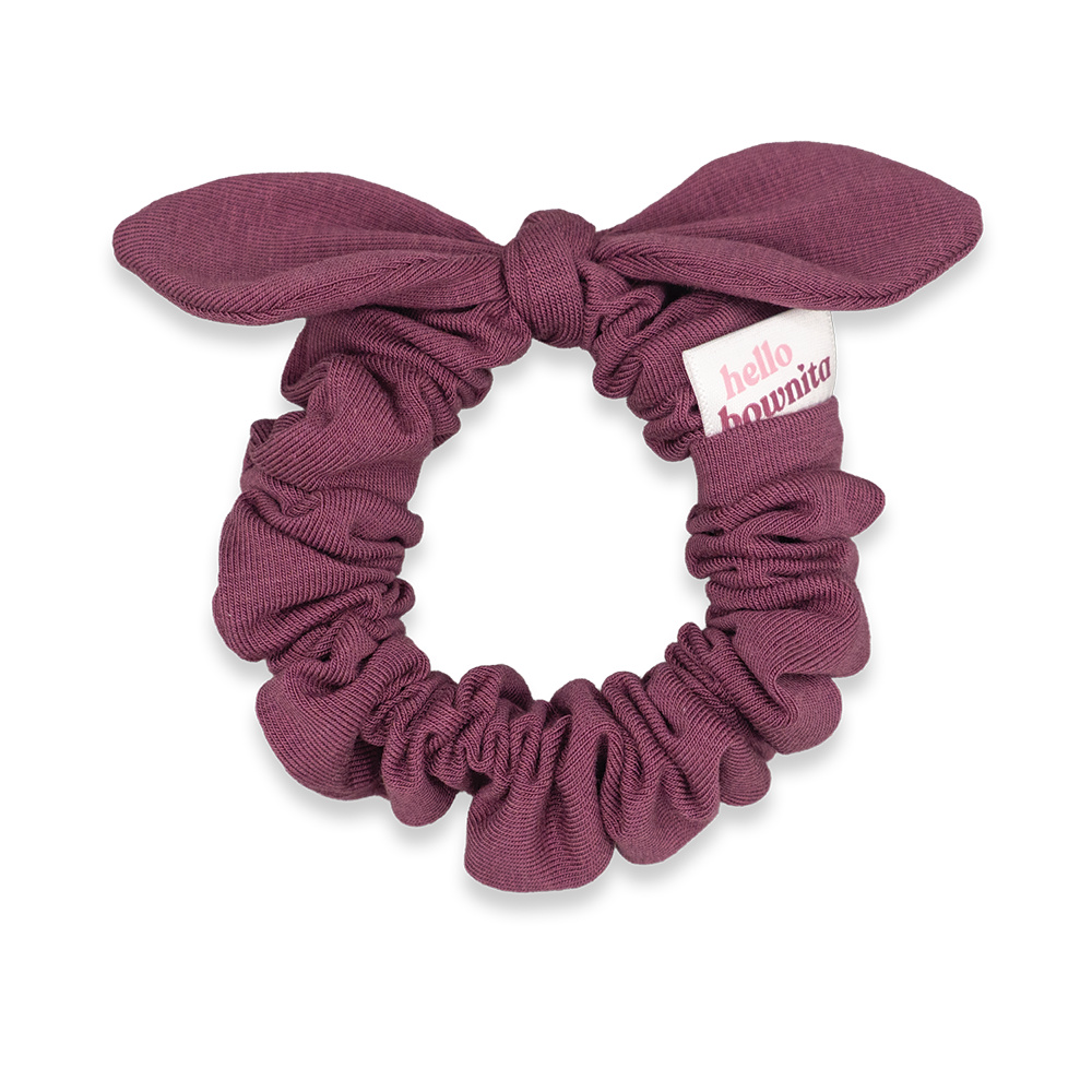 Plum Scrunchie with Bow | Everyday Collection