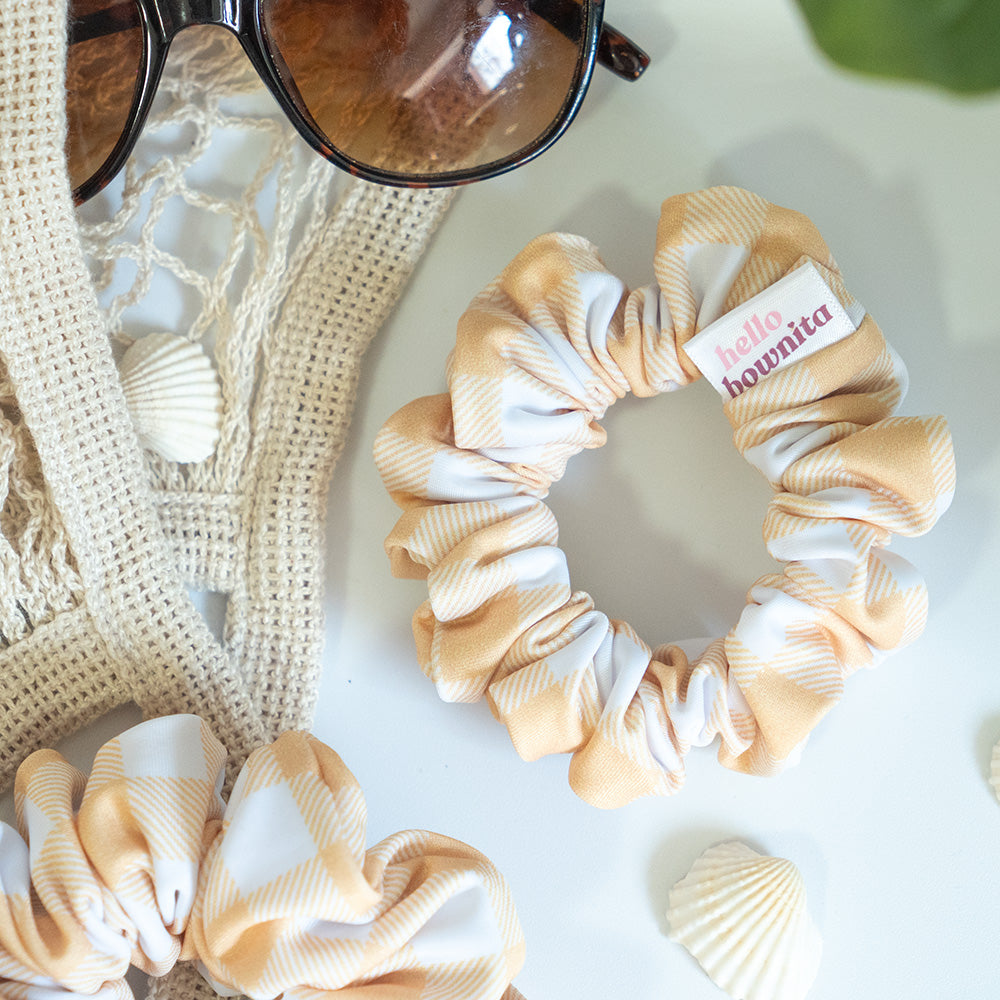 Honey Gingham Scrunchie | Activewear Collection