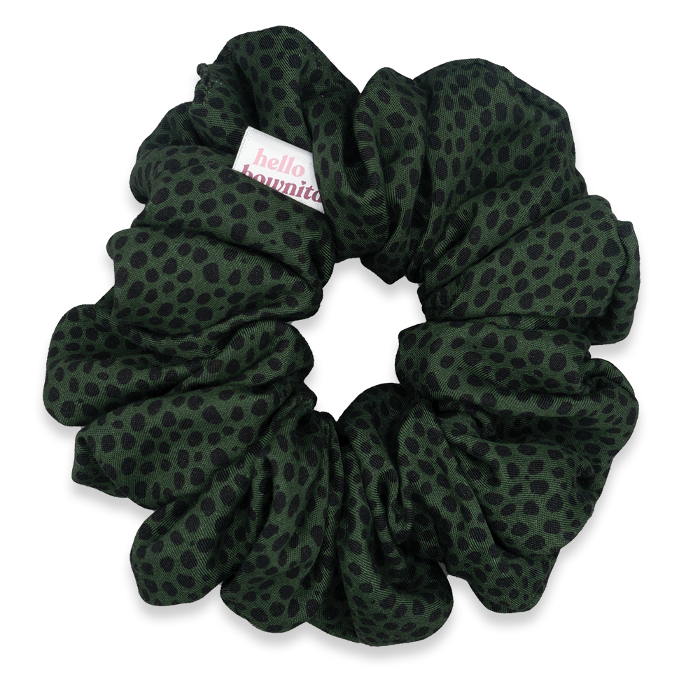 Green Leopard Oversized Scrunchie