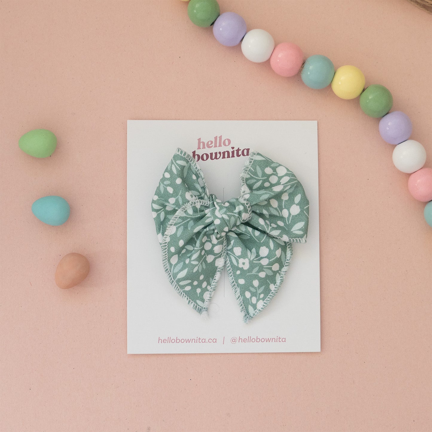 Green Tulips Bow | Some Bunny Loves You Collection