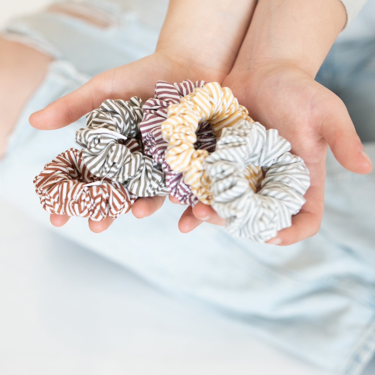 Golden Striped Scrunchie | Everyday Collection