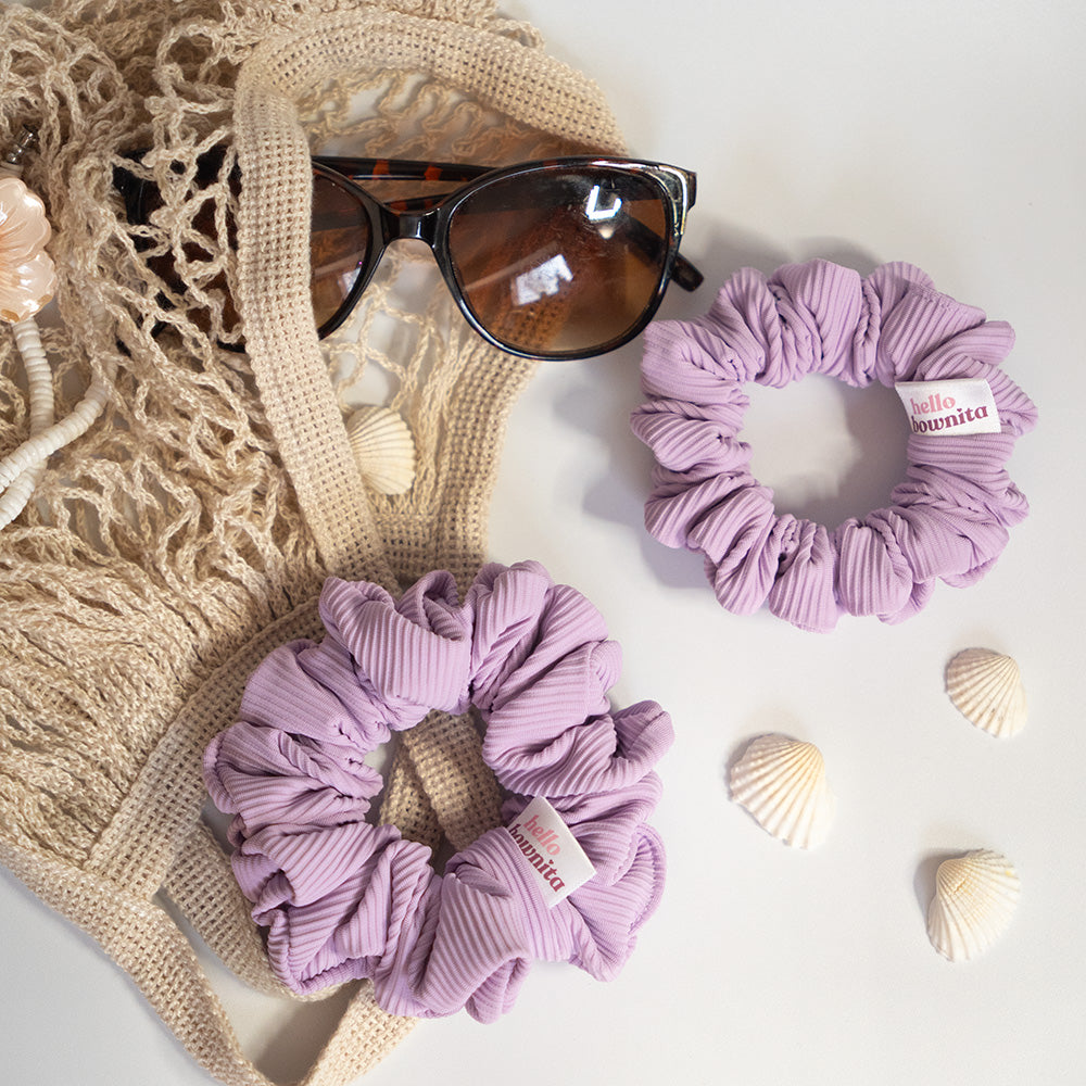 Lilac Ribbed Scrunchie | Activewear Collection