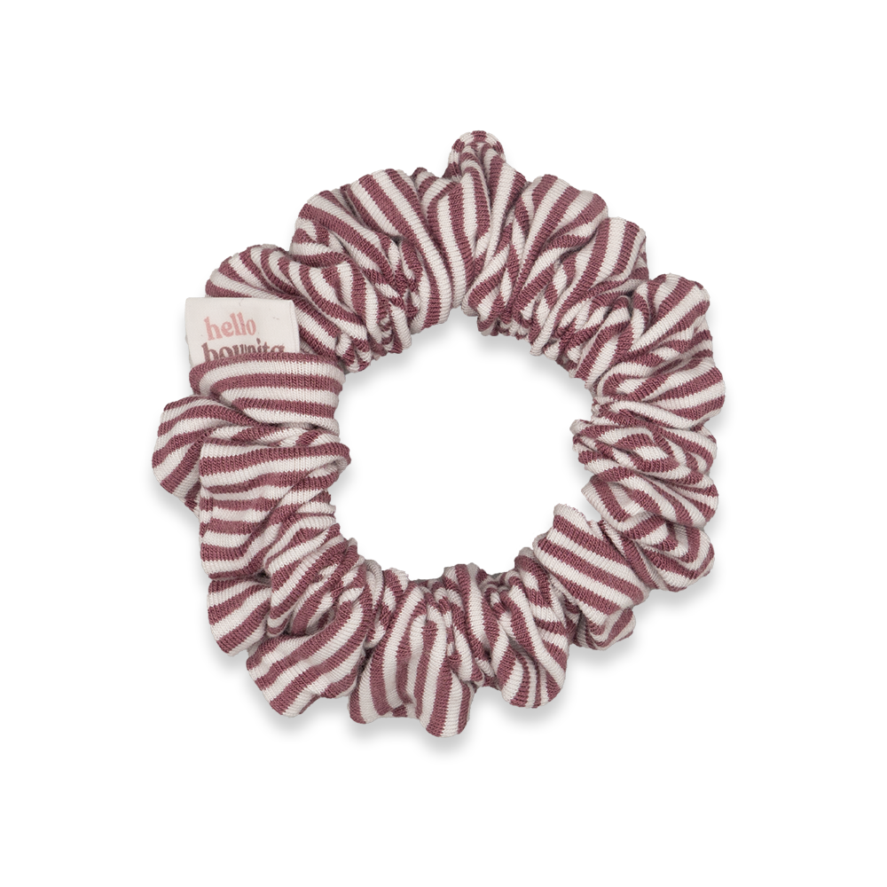 Rose Pink Striped Scrunchie | Everyday Collection