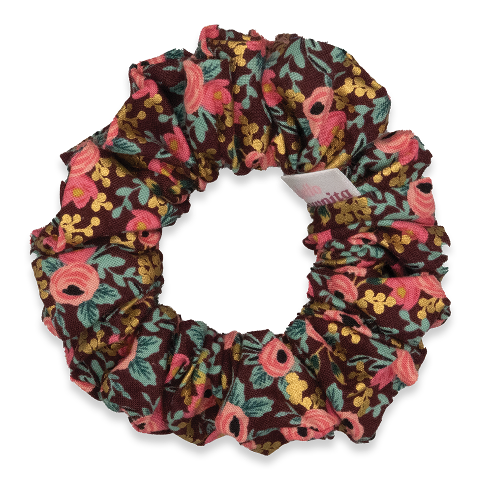 Garden Party Burgundy Scrunchie