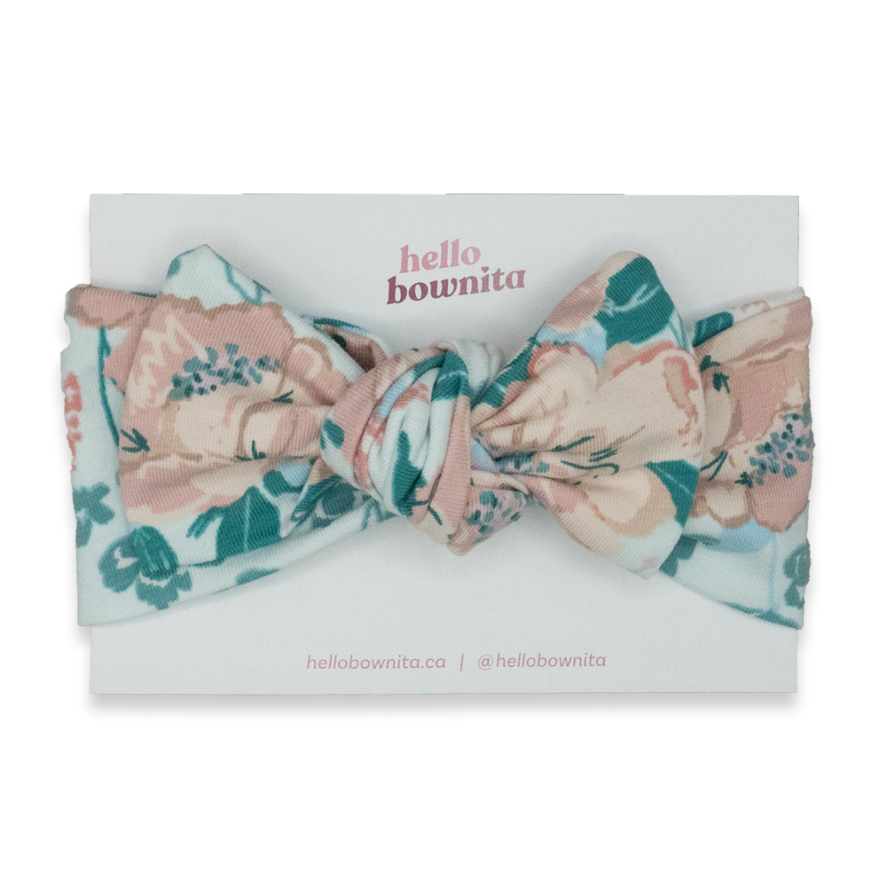 Teal Peonies Headwrap | Everyday Collection