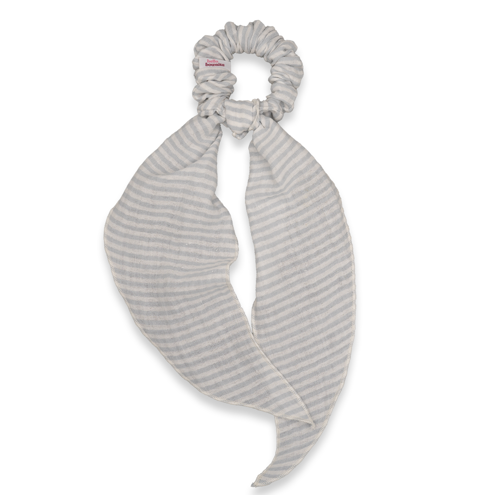 Blue Mist Gauze Scrunchie | Mommy & Me Collection