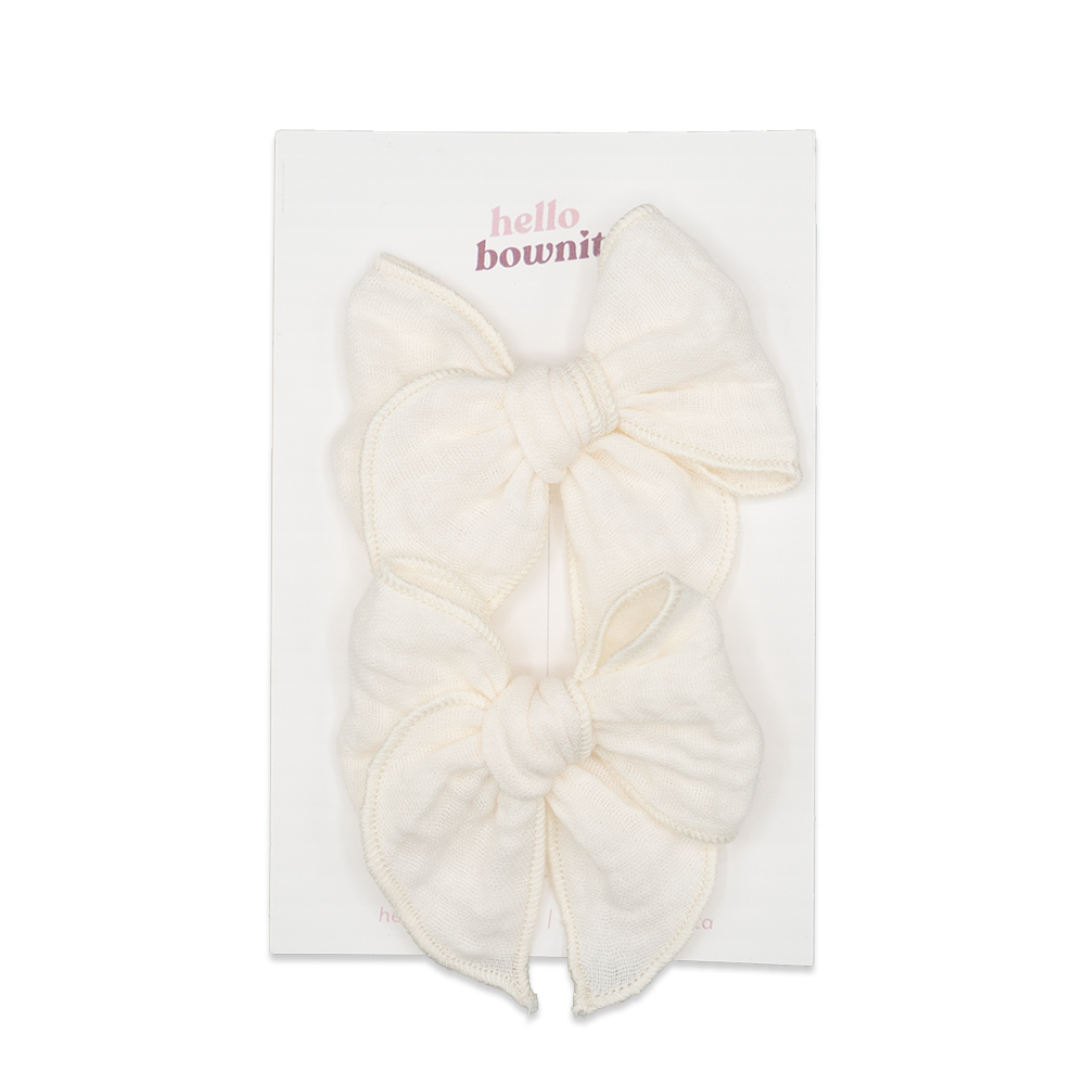 Ivory Gauze Bow | Spring Gauze Collection