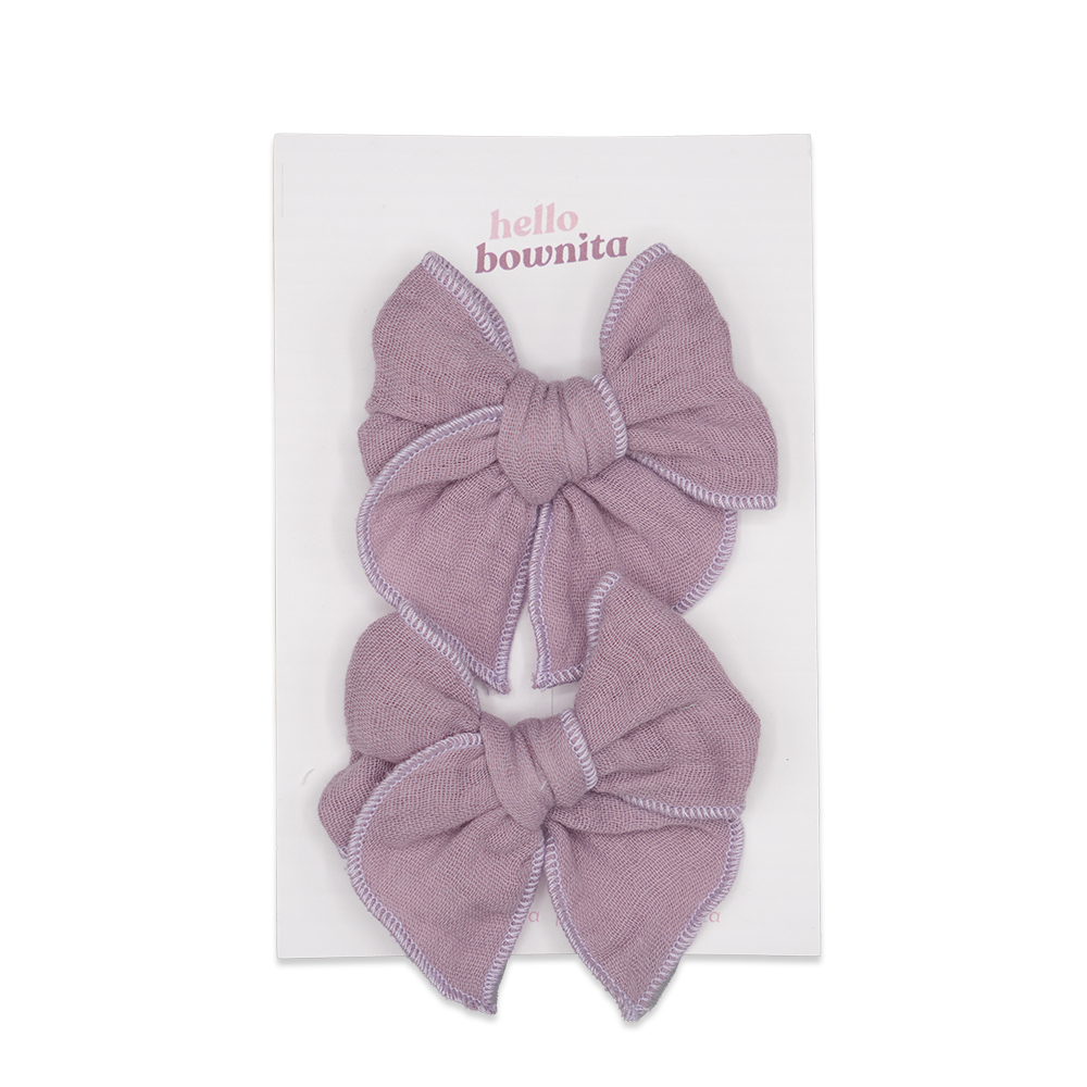 Lilac Gauze Bow | Spring Gauze Collection