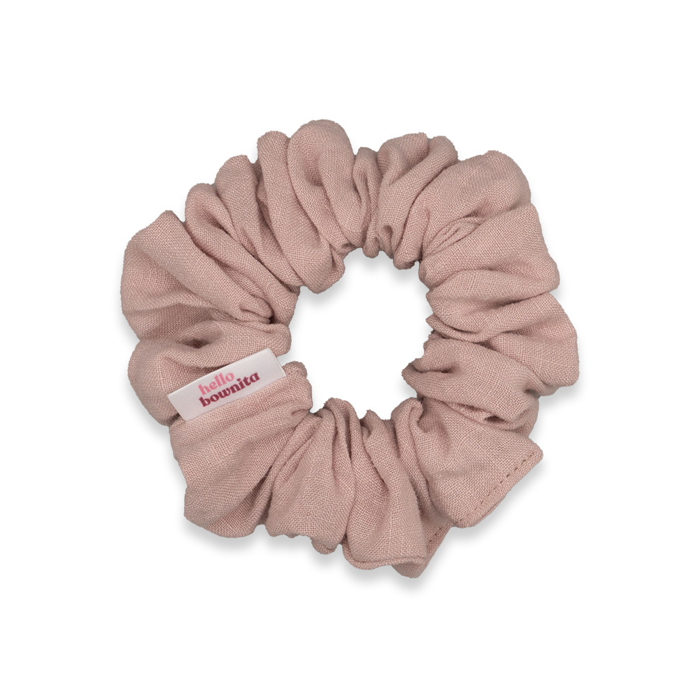 Dusty Pink Linen Scrunchie | Mommy & Me Collection