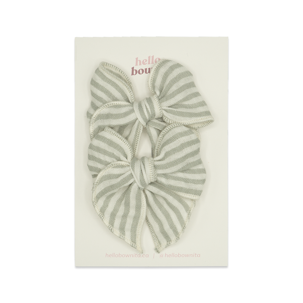 Sea Foam Gauze Bow | Mommy & Me Collection