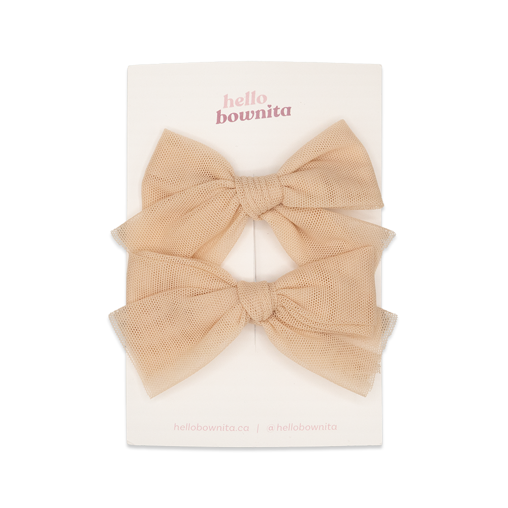 Tan Tulle Bow | Wedding Collection