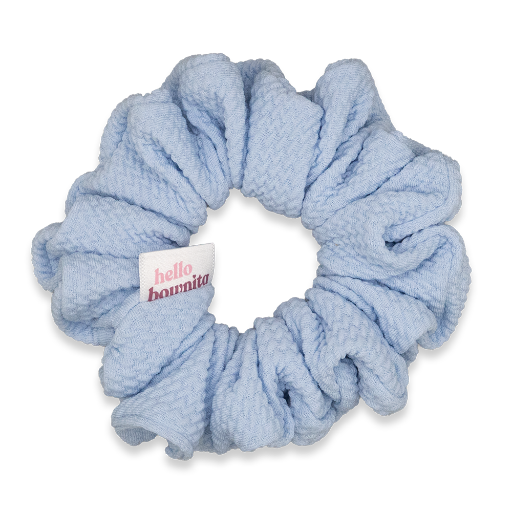 Textured Blue Sky Scrunchie | Everyday Collection