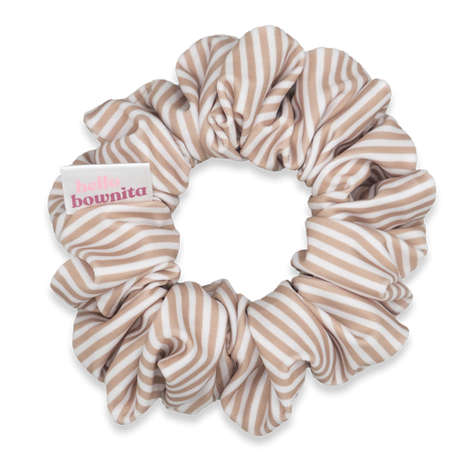 Beige Striped Scrunchie | Activewear Collection