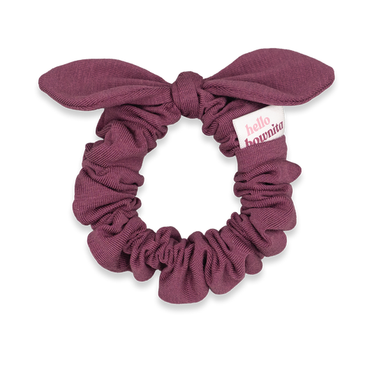 Plum Scrunchie with Bow | Everyday Collection