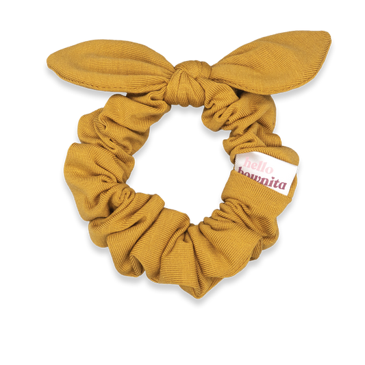 Mustard Scrunchie with Bow| Everyday Collection