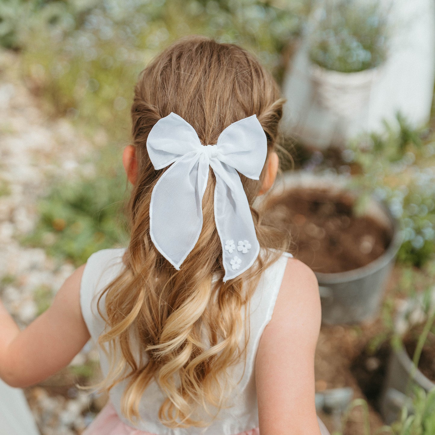 Elegant Floral White Bow | Wedding Collection