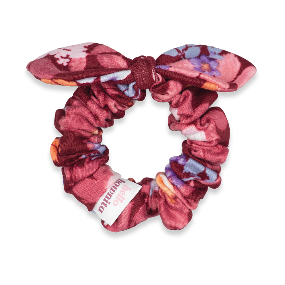 Floral Burgundy Scrunchie | Everyday Collection