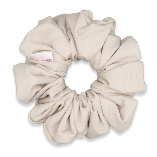 Light Oat Oversized Scrunchie