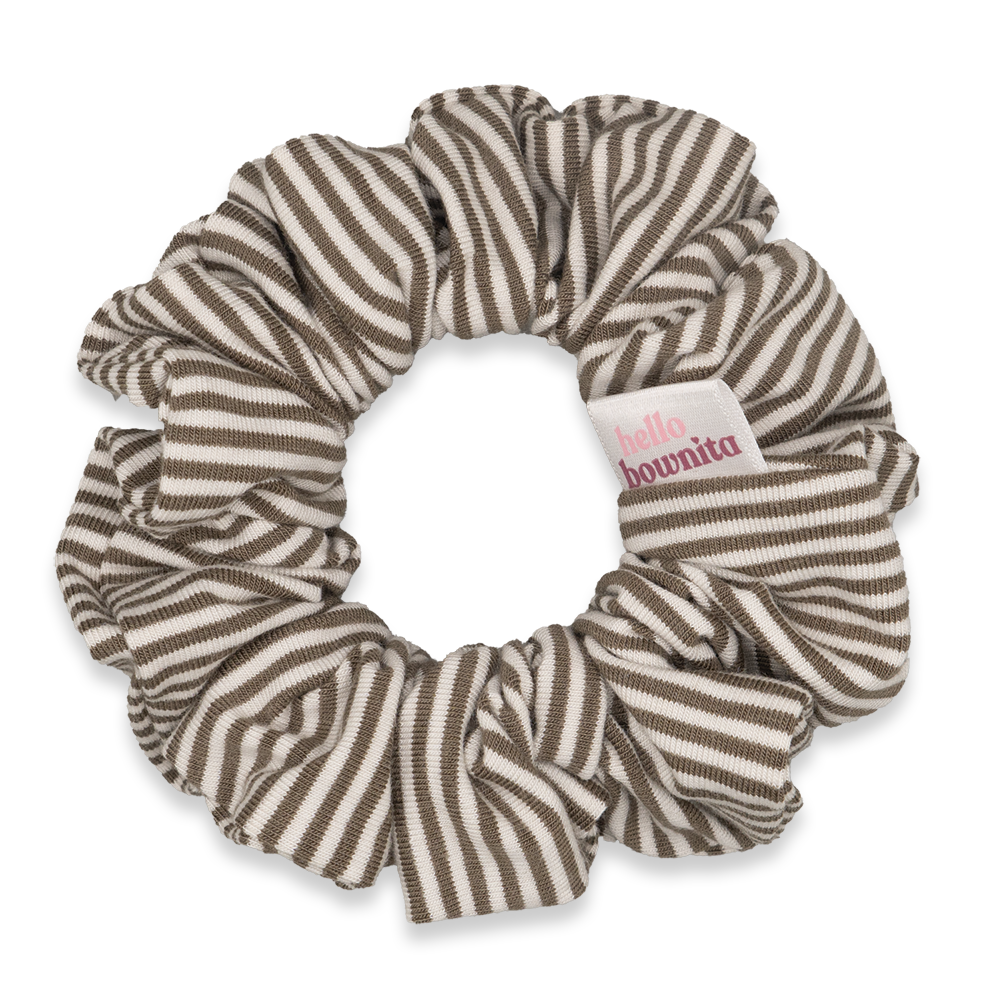 Olive Striped Scrunchie | Everyday Collection