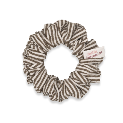 Olive Striped Scrunchie | Everyday Collection