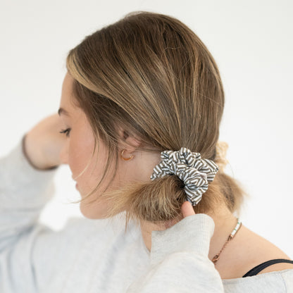 Olive Striped Scrunchie | Everyday Collection