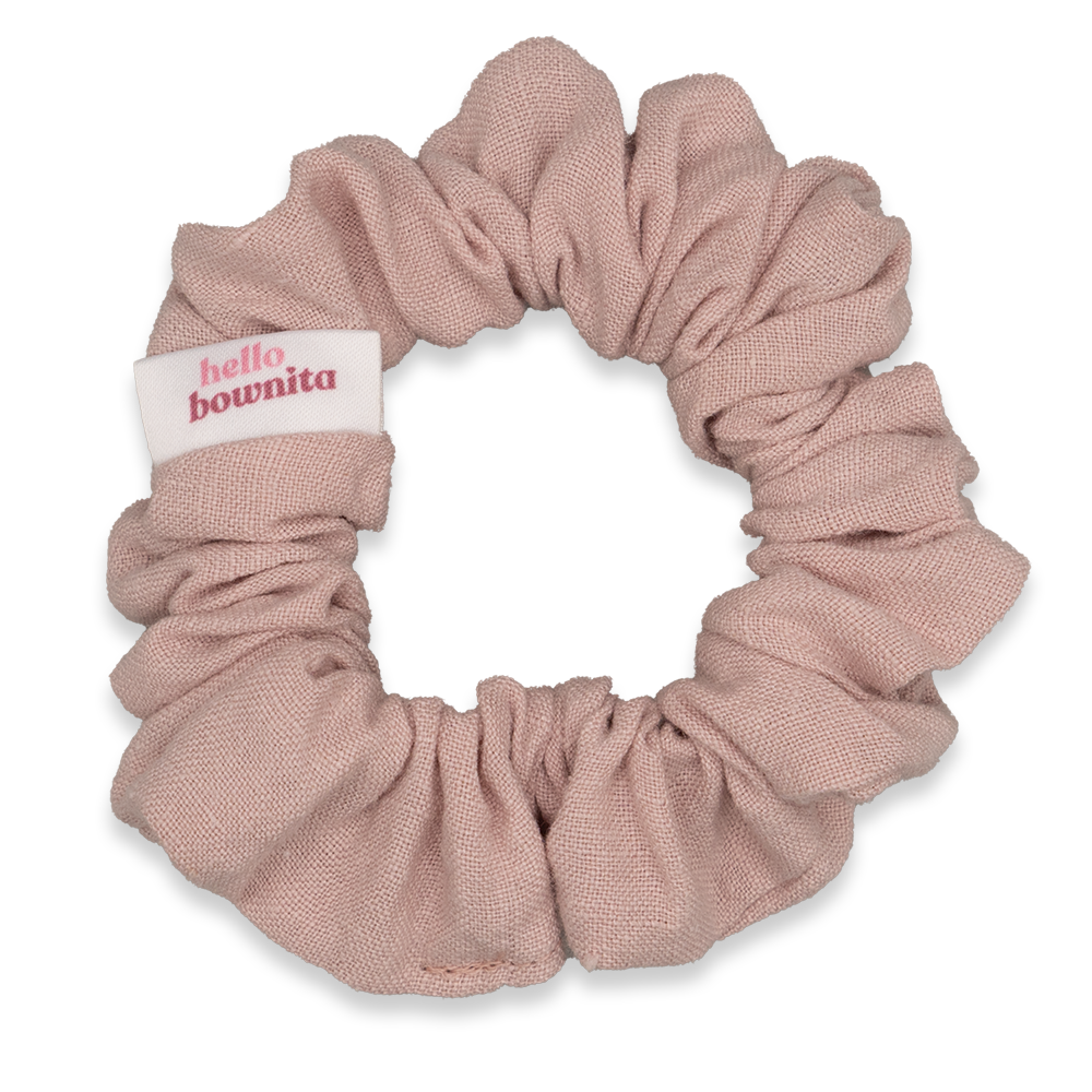 Dusty Pink Linen Scrunchie | Mommy & Me Collection