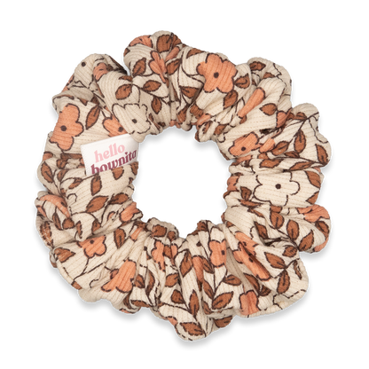 Ribbed Fall Floral Scrunchie| Everyday Collection