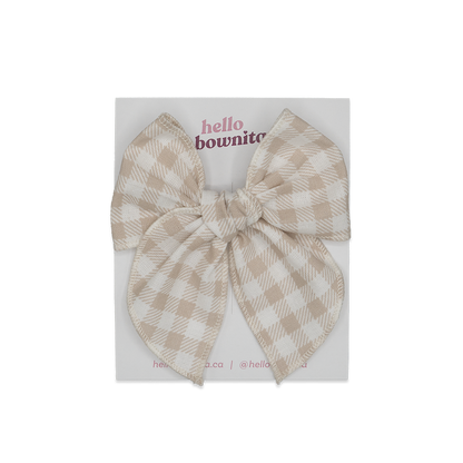 Sand Gingham Bow | Some Bunny Loves You Collection