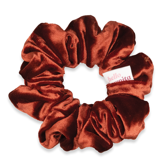 Burnt Orange Velvet Scrunchie