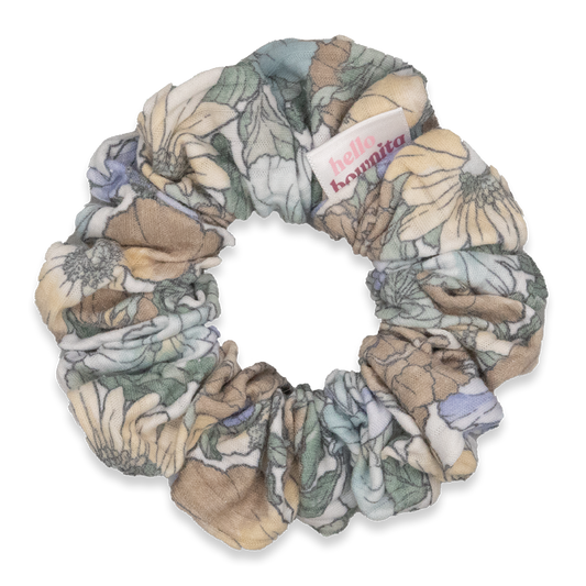 Blue Garden Scrunchie