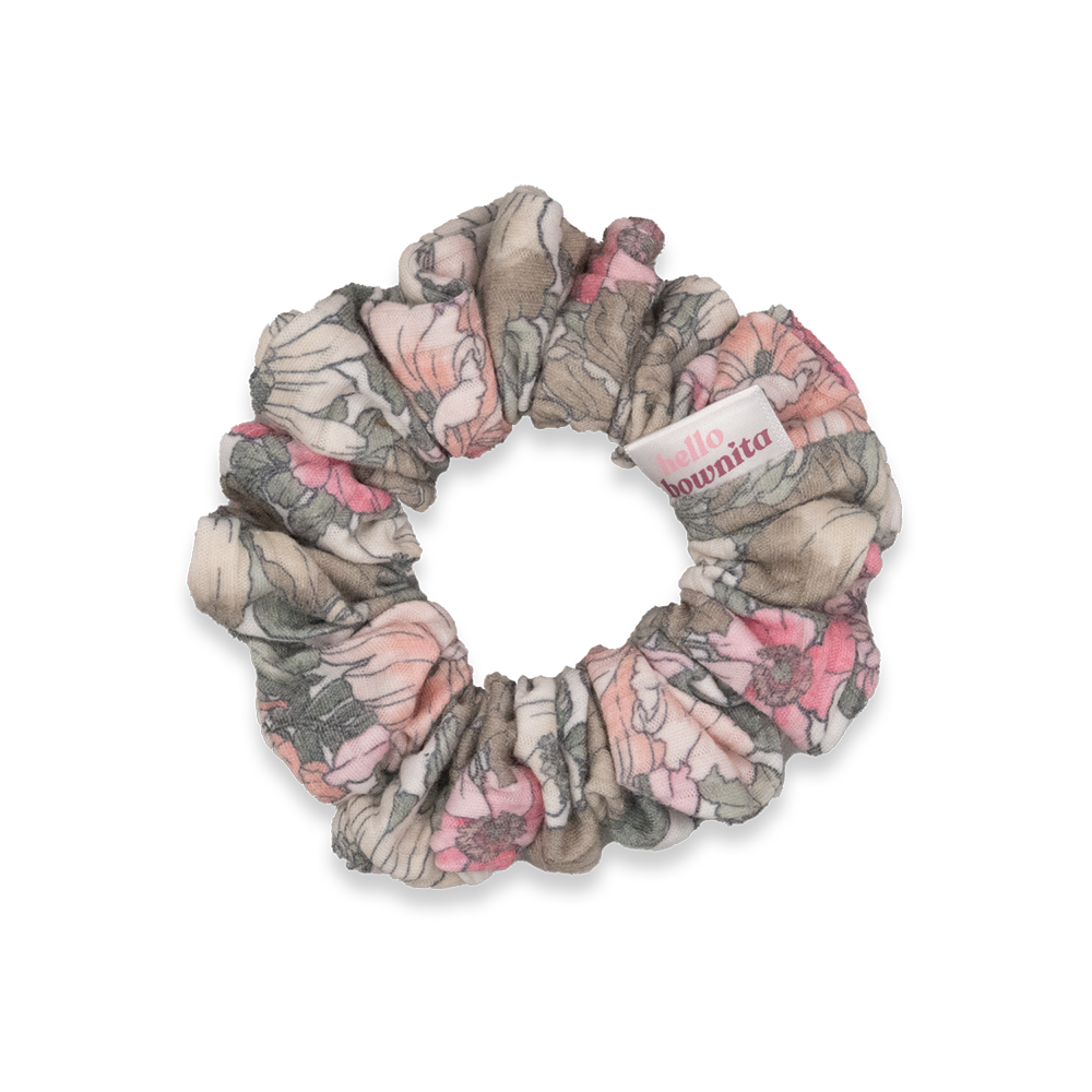 Pink Garden Scrunchie