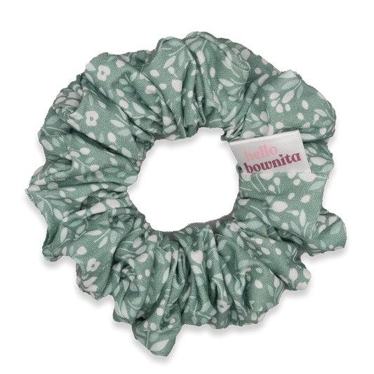 Green Tulips Scrunchie