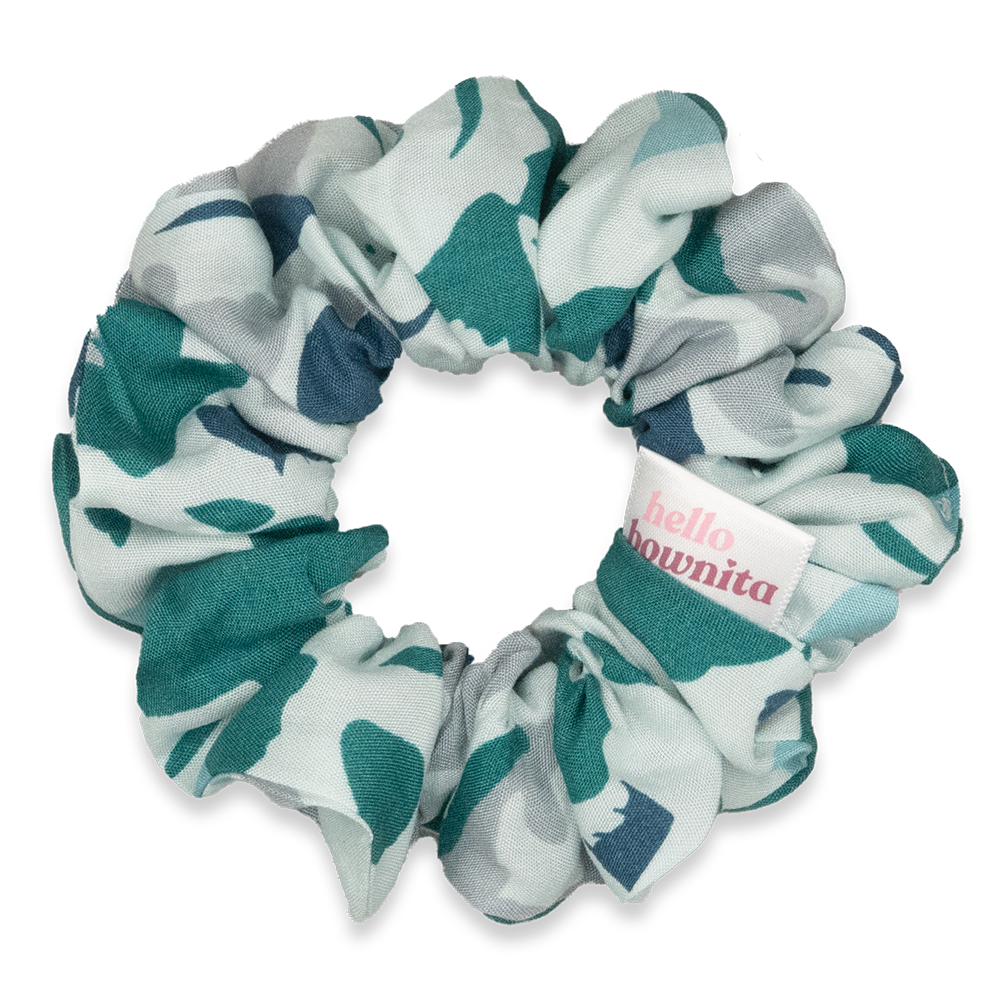 Teal Forest Scrunchie