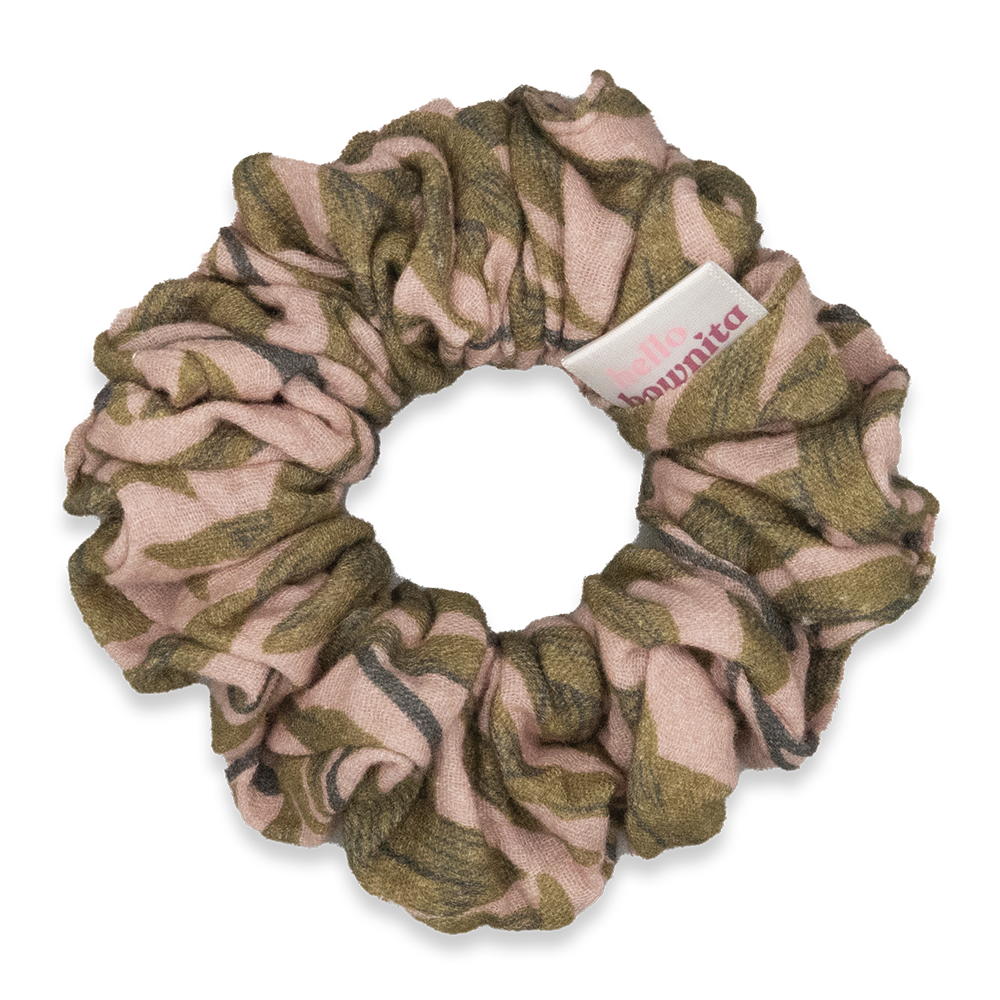 Tropical Leaves Scrunchie