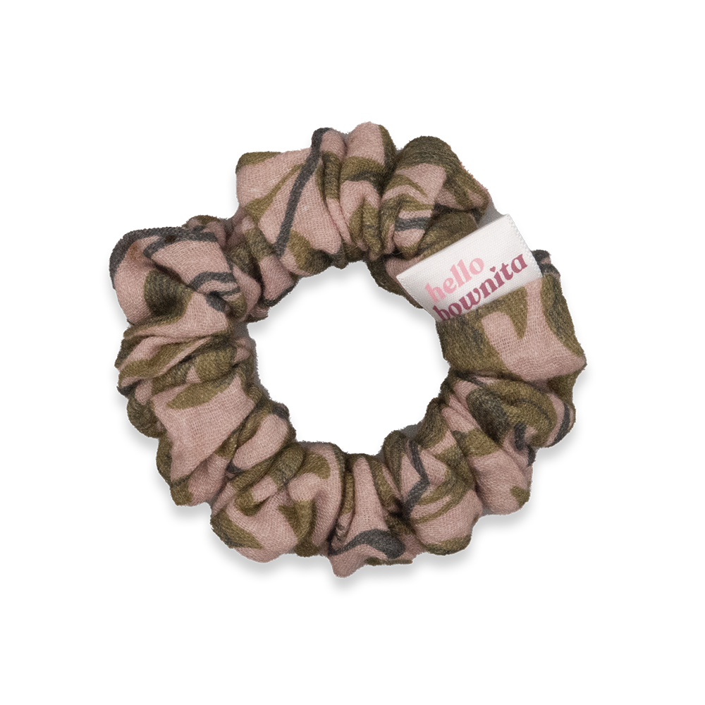 Tropical Leaves Scrunchie