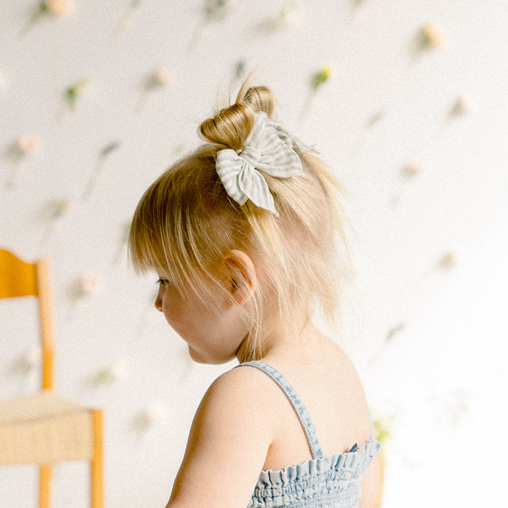 Sea Foam Gauze Bow | Mommy & Me Collection