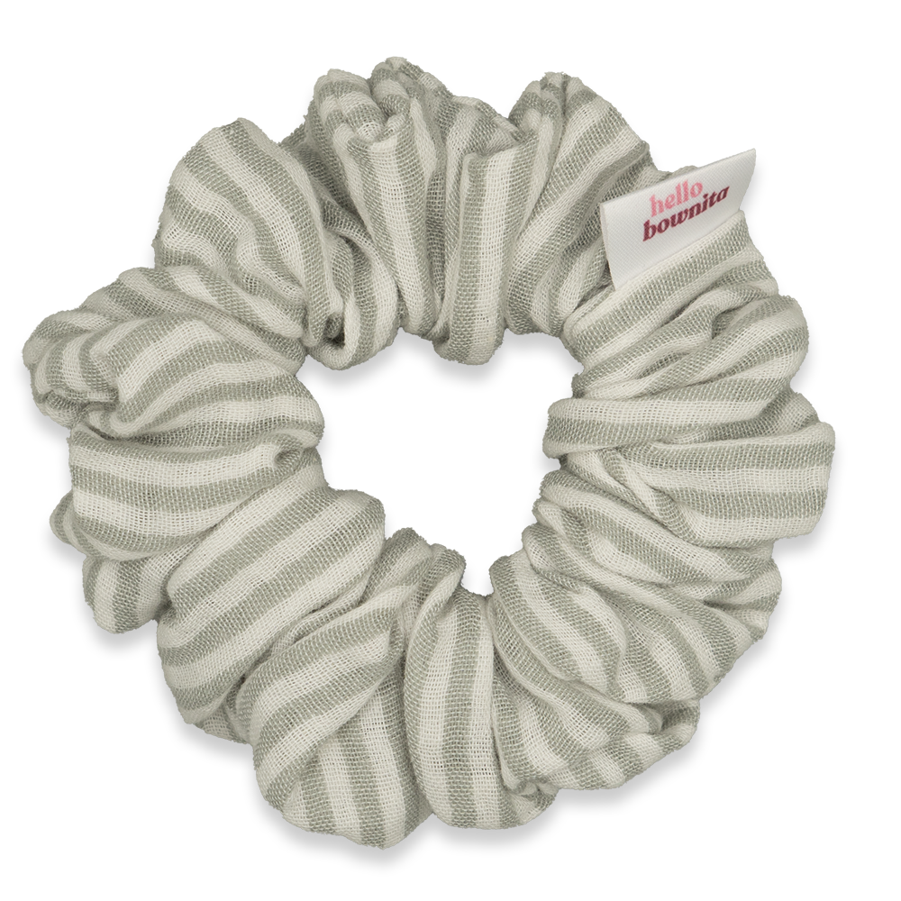 Sea Foam Gauze Scrunchie | Mommy & Me Collection