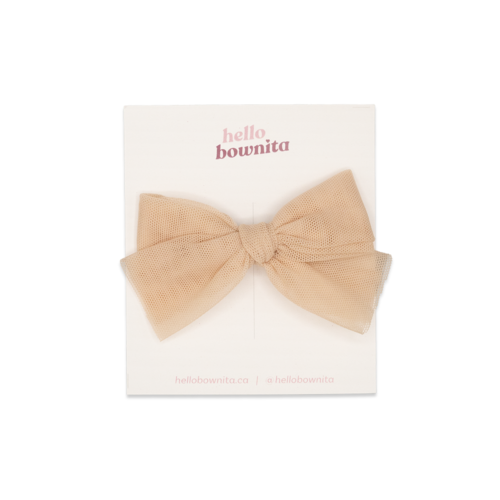 Tan Tulle Bow | Wedding Collection