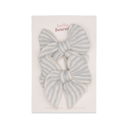 Blue Mist Gauze Bow | Mommy & Me Collection