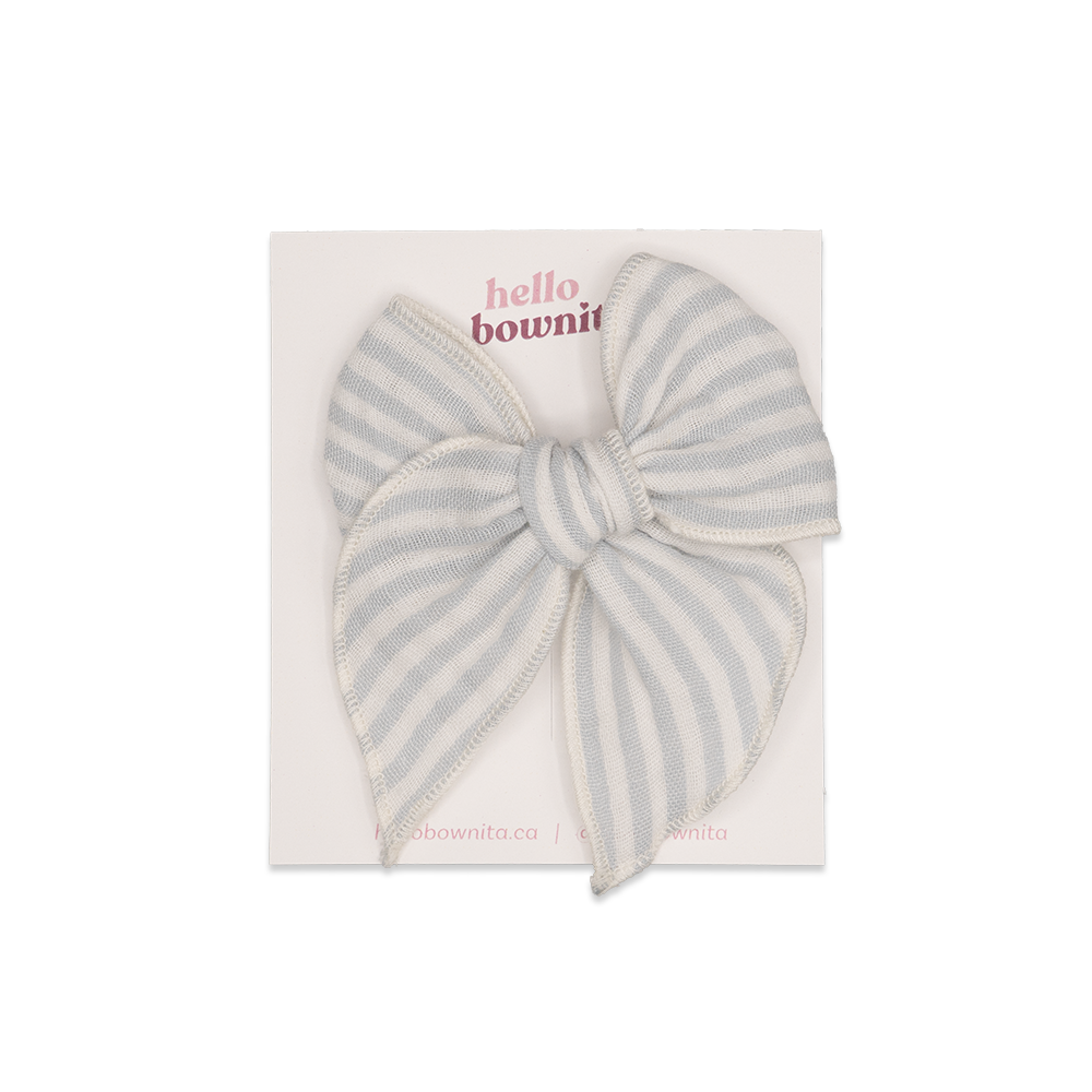 Blue Mist Gauze Bow | Mommy & Me Collection