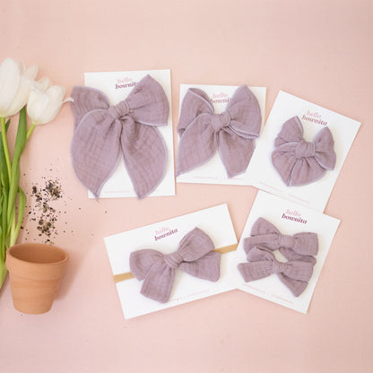 Lilac Gauze Bow | Spring Gauze Collection