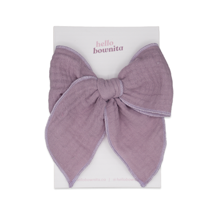 Lilac Gauze Bow | Spring Gauze Collection