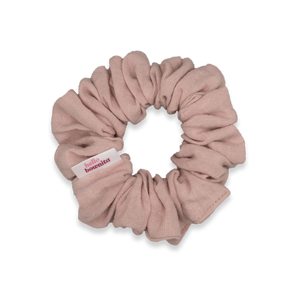 Dusty Pink Linen Scrunchie | Mommy & Me Collection